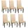 MCW 6er-Set Esszimmerstuhl Cesena Leder creme