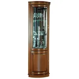 Xlmoebel Eckvitrine Traditioneller Schaukasten Vitrine Schrank Rustikal Glasvitrine (1-St., Vitrine) Hergestellt in Europa braun