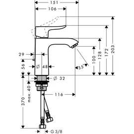 Hansgrohe Metris 110 Einhandmischer chrom 31080000