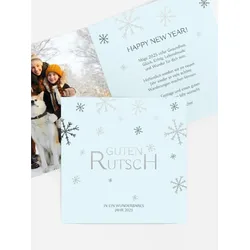 Neujahrskarten selbst gestalten mit Spruch und Fotos im Onlinedesigner bei Meine-Kartenmanufaktur.de