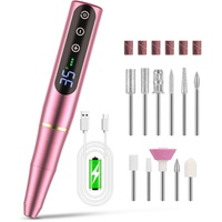 Nagelfräser Set Elektrisch,NAILGIRLS 11 in 1 Aufladbare Professional Electric Nail Drill Machine,Professionell Elektrische Nagelfräser 35000 u/min,Elektrischer Nagelfräser für Maniküre und Pediküre