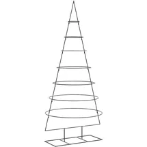 vidaXL Metall-Weihnachtsbaum zum Dekorieren Schwarz 210 cm