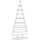 vidaXL Metall-Weihnachtsbaum zum Dekorieren Schwarz 210 cm