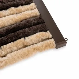 Lemodo Flauschvorhang 100 x 200 cm Braun/Beige