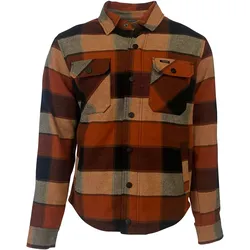 Rokker Boulder, Hemd/Textiljacke - Dunkelrot/Beige/Braun - M
