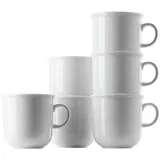 Thomas Porzellan Becher Trend weiss Becher mit Henkel 0,28 l Set 6tlg., Porzellan weiß