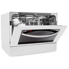 Klarstein Havasia UV 6 Luminance Tischgeschirrspüler (freistehend, 550 mm breit, Weiß)