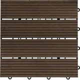 WPC Bavaro dunkelbraun 30 x 30 x 2,2 cm 6 St.