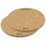 Metaltex 2er Set Magnetische Kork Untersetzer, ⌀ 20cm, Beige