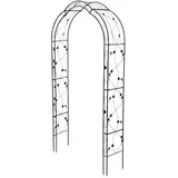 HAFIX Rosenbogen - Paris - für Garten. Rosenspalier aus pulverbeschichtetem Metall. Rank Hilfe für Kletterpflanzen Torbogen Rosenrankenhilfe Gartenbogen wetterfest & freistehend 250x130x39cm schwarz.