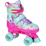 Playlife Rollschuhe für Kinder - Roller Skate Lollipop in pink/grün - größenverstellbarer Rollschuh für Mädchen - verstellbare Rollerskates