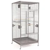 Montana Cages Vogelkäfig XXL Voliere Arkansas Nova 2024 - Wagerechte Verdrahtung für Aras & co., Riesige Papageienvoliere für große Papageien, Erweiterbar weiß 101,5 cm x 101,5 cm x 220 cm