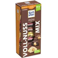 Ritter-Sport Minischokolade Mini Turm Vollnuss Mix, Minischokoladentäfelchen, 7 Stück, 116g