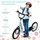 Homcom Kinderscooter mit Handbremse blau