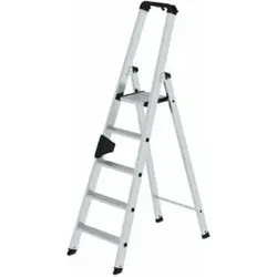 MUNK Aluminium-Stehleiter einseitig begehbar 1 x 5 Stufen