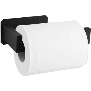 AUXHCYL Toilettenpapierhalter Ohne Bohren, Klopapierhalter Schwarz, WC Klorollenhalter, Selbstklebend Klopapierrollenhalter, Einfache und Schnelle Installation für Badezimmer