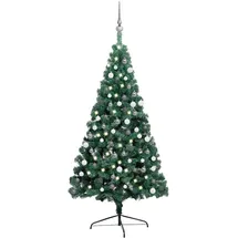 vidaXL Künstlicher Halber Weihnachtsbaum Grün 180 cm