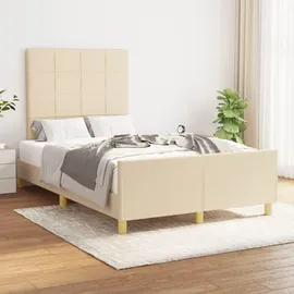 vidaXL Bettgestell 120 x 200 cm Creme