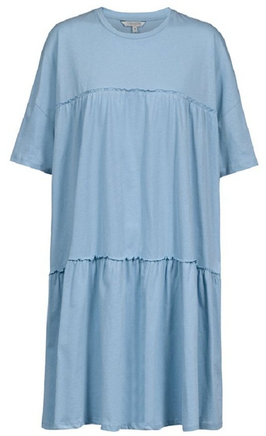 Herrlicher Jerseykleid Eleanor Dress Jersey Peached 100% Baumwolle, Rundhals, Passform: Oversized blau S