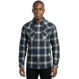 West Coast Choppers Outlaw Flannel Langarmhemd Blau/Beige XL
