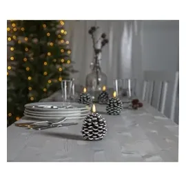 MARELIDA Kiefernzapfen LED Kerze 10,5 cm braun