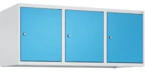 C+P Aufsatzschrank, 7035/5012 500x1200x500mm Verschluss Zylinderschloss 3 Abteile