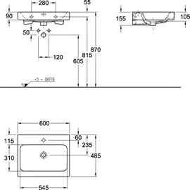 Geberit iCon Waschtisch 60 x 48,5 cm (124060000)