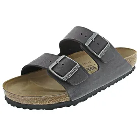 Birkenstock Arizona Birko-Flor Velvet Gray/Black Buckles 46
