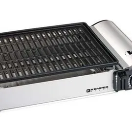 Kemper Smart BBQ tragbarer Gasgrill silber