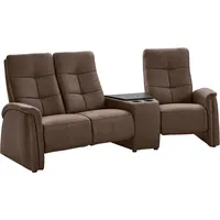 exxpo - sofa fashion 3-Sitzer EXXPO - SOFA FASHION "Tivoli, Kinosofa mit Relaxfunktion, mit Ablagetisch und Stauraum", braun, B:258cm H:109cm T:152cm, Sofas, bequem und komfortabel, hohe Rückenlehne
