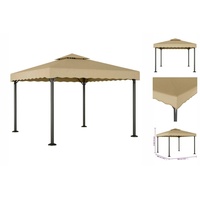 vidaXL Pavillon Taupe 3x3 m Aluminium und Stahl