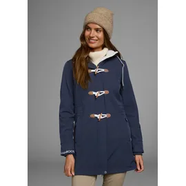KangaROOS Softshelljacke KANGAROOS, Damen, Gr. 40, blau (marine), Softshell, Fellimitat: 100% Polyester. Obermaterial: 96% Polyester, 4% Elasthan.