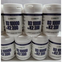 240 Tabletten - Vitamin D3 10000 IE. + Vitamin K2 200 mcg - MK7 Vegetarisch