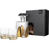 Eisch Whiskyglas GENTLEMAN, Made in Germany, Kristallglas, mundgeblasen, in Handarbeit mit echtem Gold veredelt, 3-teilig weiß
