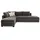 luma-home Eckcouch Cord 4-Sitzer Dunkelgrau