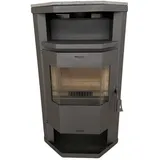 Kaminofen Prismo Top-Platte, 6,4 kW, Zeitbrand, Stein Top-Platte schwarz