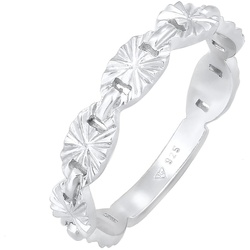Elli Bandring Plättchen Stern Look 925 Silber Ringe   Damen 