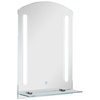 Badspiegel mit Ablage LED Lichtspiegel Badezimmerspiegel Wandspiegel 15W (Modell4) Wasserdich