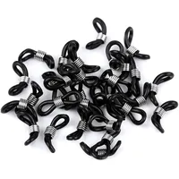 30 Brillenschlaufen Brillenkettenhalter Brillenketten-Verbinder Ösen für Brillenband 20x7mm Farbwahl, Farbe:schwarz silber