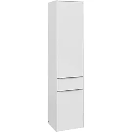 Villeroy & Boch Subway 3.0 Hochschrank 1 Auszug und 2 Türen Anschlag rechts, 400 x 1710 x 362mm - Brilliant White,