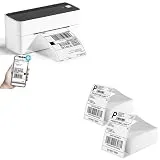 Phomemo Bluetooth Etikettendrucker mit 1000 Versandetiketten Bundle, 4x6 Label Printer für DHL, UPS, DPD, Thermodrucker Kompatibel mit Amazon, Etsy, Shopify, iOS & Android