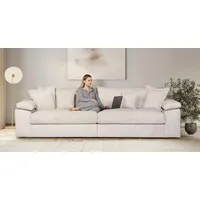 Home affaire Big-Sofa Soft&Cosy XXL, Mega Sofa, in Cord, inklusive Kissen beige