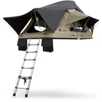 Juskys Autodachzelt Lago 140 x 240 cm Schwarz / Khaki 