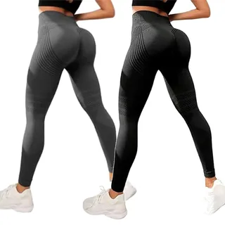 DZ'HUE Coreex Celluflex 3D-Kompressionsleggings, 2026 Upgraded 3D Compression Leggings, Nahtlose Schlankheitswirkung FüR Bauch Und Beine, Ideal FüR Alltag, Freizeit und Sport. (2 Stück-D,XXL) - XXL