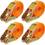 Relaxdays Spanngurte mit Ratsche 4er Set 6 m 500 kg