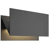 LUCANDE Außenwandleuchte Aluminium 10,9 cm x 27 cm x 15,4 cm spritzwassergeschützt schwarz