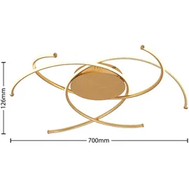 LINDBY Yareli 3-flg. Ø 70 cm gold