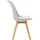 ML-Design Esszimmerstuhl, Grau, Leinenbezug mit Holzbeinen