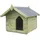 vidaXL Hundehütte mit Dach 75 x 78 x 65 cm Holz Grün