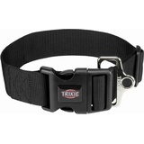 TRIXIE Premium Halsband schwarz M–L 40–60cm 50mm Hund